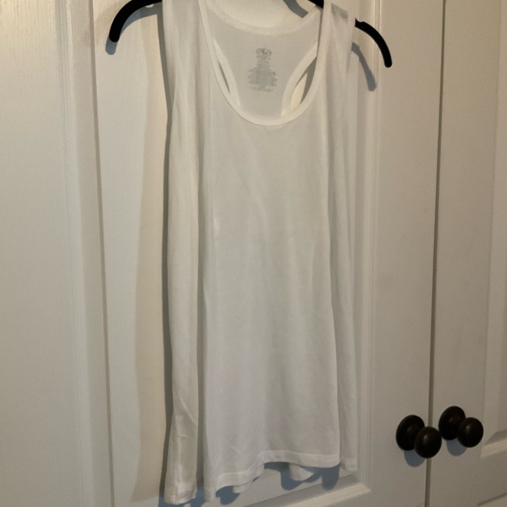 Athletic Works White Racerback Tank
